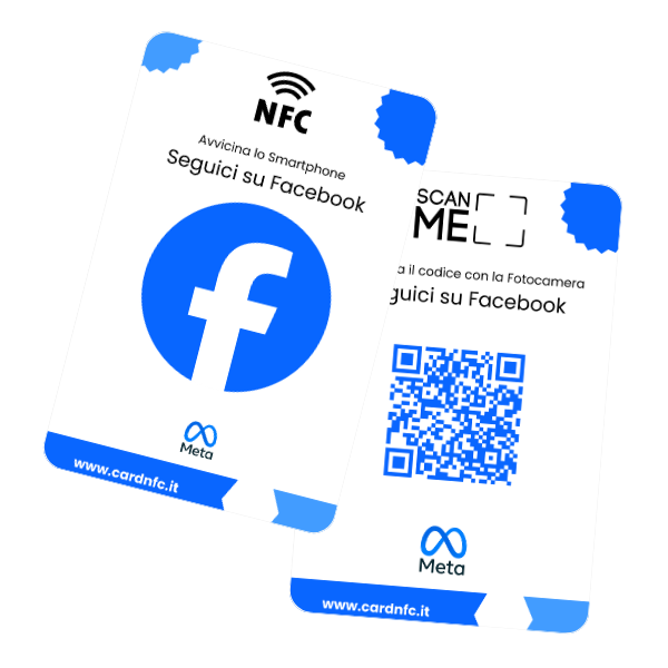 Card NFC Seguici su Facebook