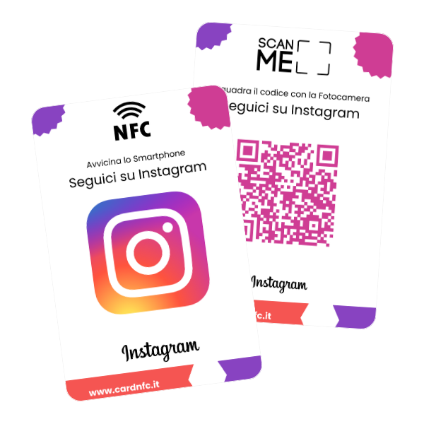 Card NFC Seguici su Instagram